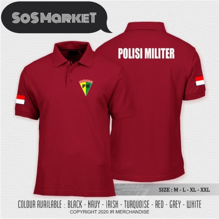 Gambar KAOS POLO POLISI MILITER. POLO SHIRT POLISI MILITER. POLO CUSTOM. - Merah, M dari Sos Market undefined Tokopedia
