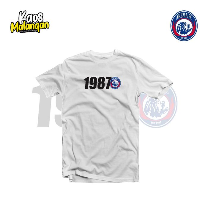 Gambar [ TERBARU ] KAOS AREMA 002 - AREMA 1987 - Putih, XXL dari awesam store undefined Tokopedia