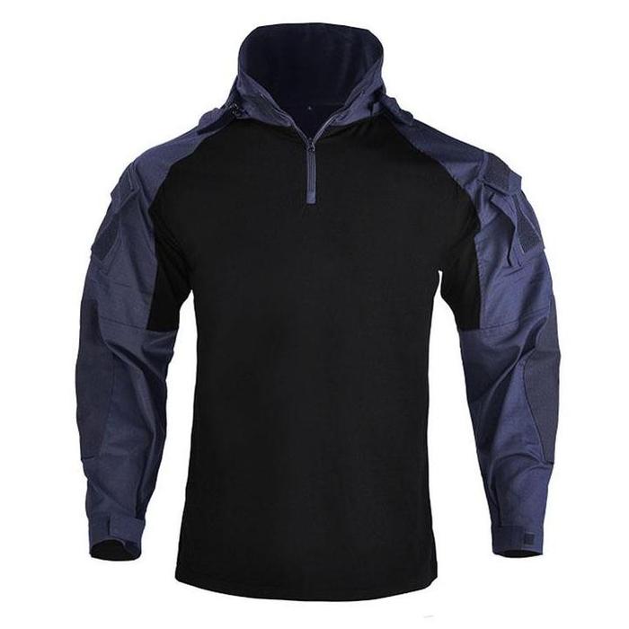 Gambar OUTDOOR MEN'S HOODY, TACTICAL HUNTING SHIRT COMBAT UNIFORM CAMOUFLAGE - Navy Blue, S dari Mrmars undefined Tokopedia