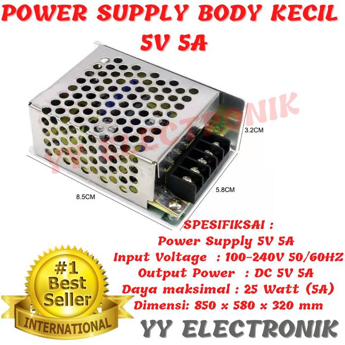 Gambar POWER SUPPLY PSU 5V WITCHING BODY KECIL 5A 10A - 5V 5A dari YYElectronik undefined Tokopedia