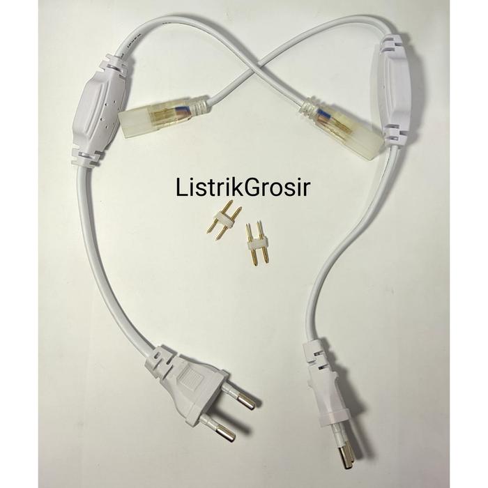 Gambar LAMPU LED STRIP SELANG 5730 2 MATA 120 LED / METER AC 220V PREMIUM - ADAPTOR+PASANG dari ListrikGrosir undefined Tokopedia