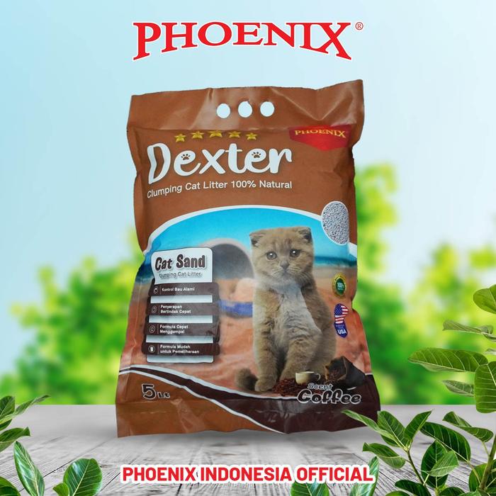Gambar Pasir Kucing Gumpal Wangi Phoenix Dexter Cat Litter - Coffee 5 L dari Phoenix Petfood Indonesia undefined Tokopedia