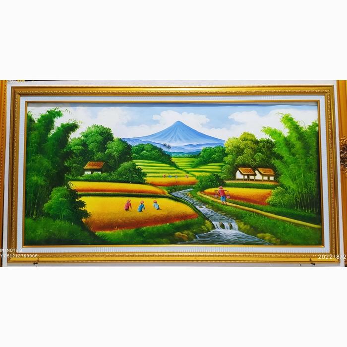 Gambar lukisan ukuran besar sudah dengan bingkai ukuran jumbo - Cokelat dari SANJAYA PIGURA ART undefined Tokopedia