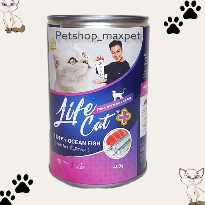 Gambar cat food life cat plus kaleng basah can 100% ocean fish grain free - Chunky dari Max pet undefined Tokopedia