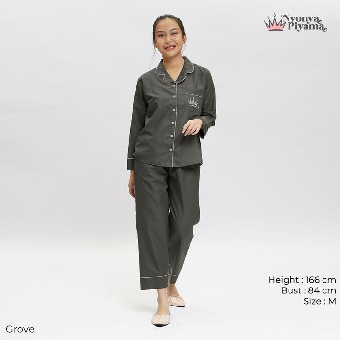 Gambar Nyonya Piyama Katun Piyama Lengan Panjang - Polos ClasSign 02 - Grove, XL dari NyonyaPiyama undefined Tokopedia