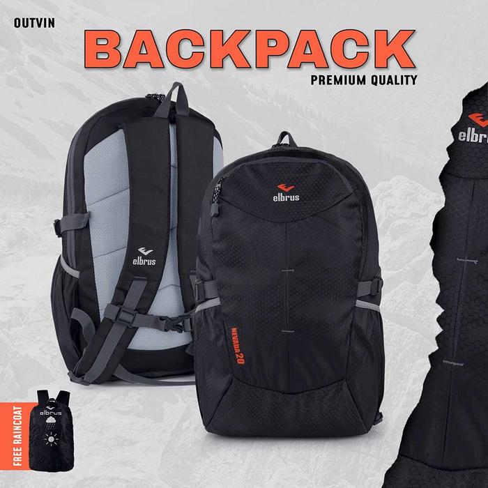 Gambar Tas Ransel Sekolah Cowo SMP SMA Daypack Distro Casual Kerja Pria Hitam - Hitam dari TQSTORE9 undefined Tokopedia