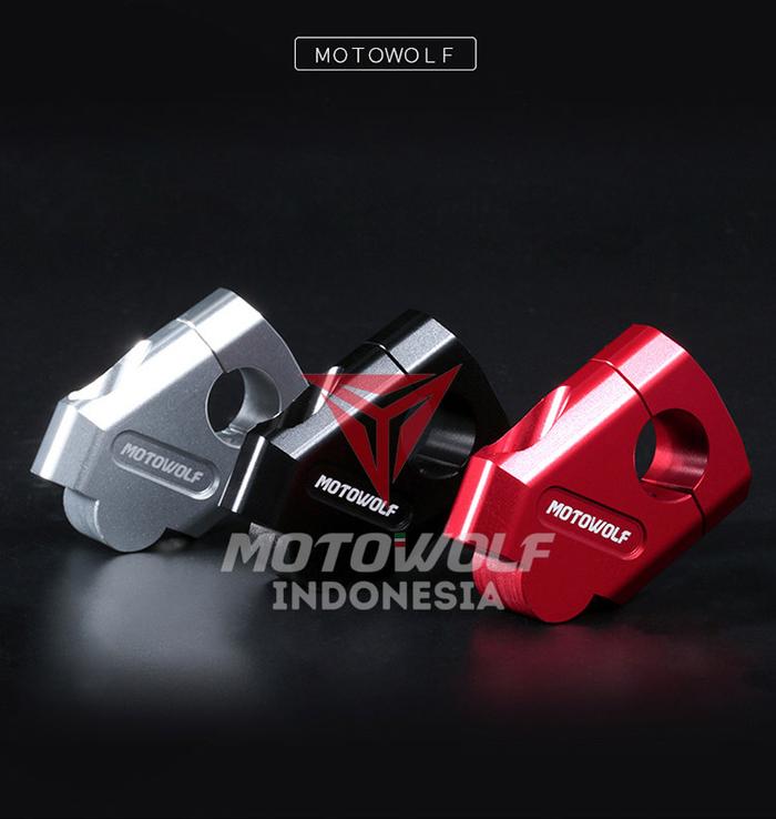 Gambar Raiser Stang Motor Universal CNC Alumunium Motowolf MDL 3517 - 22mm, Merah dari MOTOWOLF CIBINONG undefined Tokopedia
