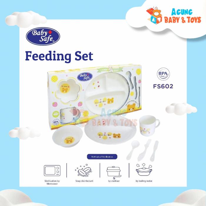 Gambar Baby safe feeding set Kuning 6pcs dan 5pcs - Isi 5pcs dari AGUNG Toys & Baby undefined Tokopedia