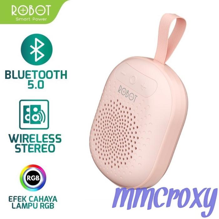Gambar Robot RB20 Speaker Bluetooth 5.1 Speaker Portable TWS With RGB TF Card - Pink dari MMCROXY undefined Tokopedia