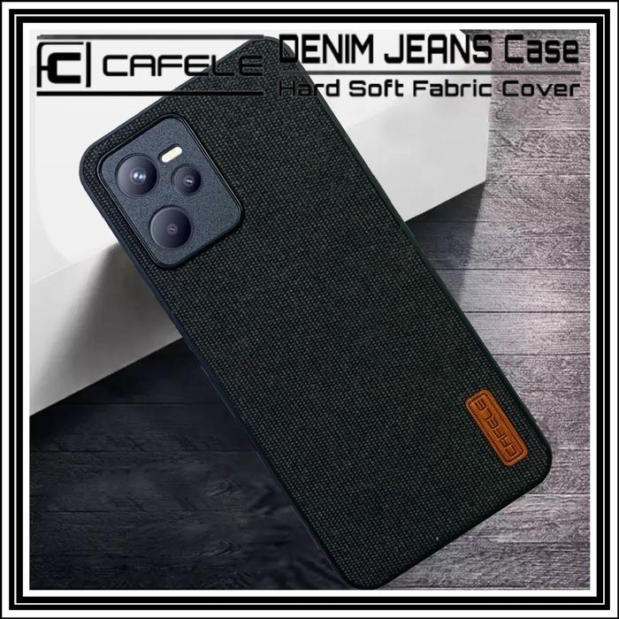 Gambar REALME C35 DENIM JEANS CAFELE ORIGINAL HARD CASE CASING SOFT COVER PC - HITAM, REALME C35 dari Case Thebest undefined Tokopedia