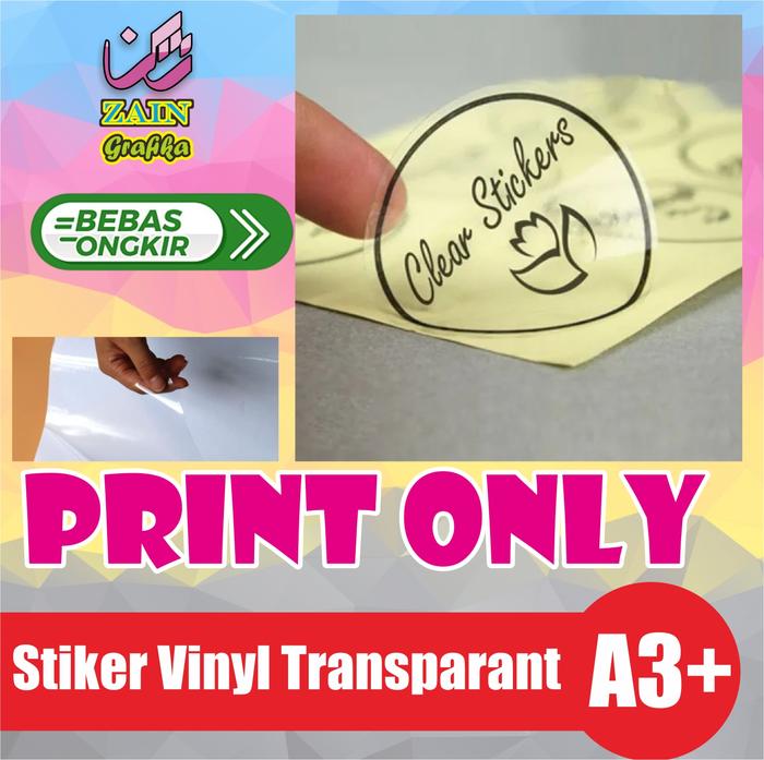Gambar Cetak Print | Cetak Sticker A3+ | PRINT ONLY - transparan dari Zain Grafika undefined Tokopedia
