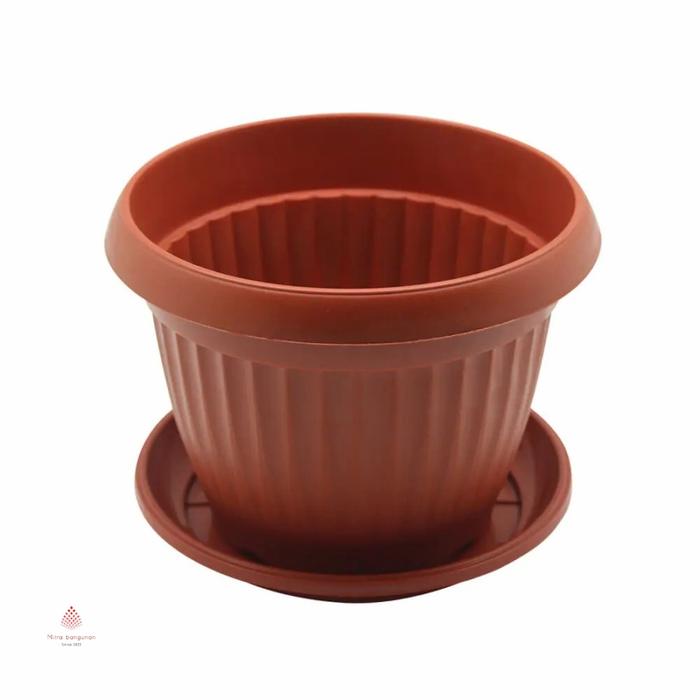 Gambar Pot Bunga Tawon Orange + Tatakan Vas Bunga Tanaman 18cm 22cm 25cm 30cm - 25cm + tatakan dari MITRA BANGUNAN 888 undefined Tokopedia