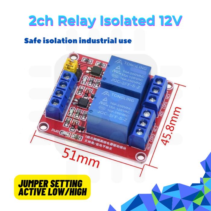 Gambar Relay 2 Channel ARDUINΟ / PLC Isolated Optocoupler Input 5/12/24V 5mA - 12V dari Freelab Jakarta undefined Tokopedia