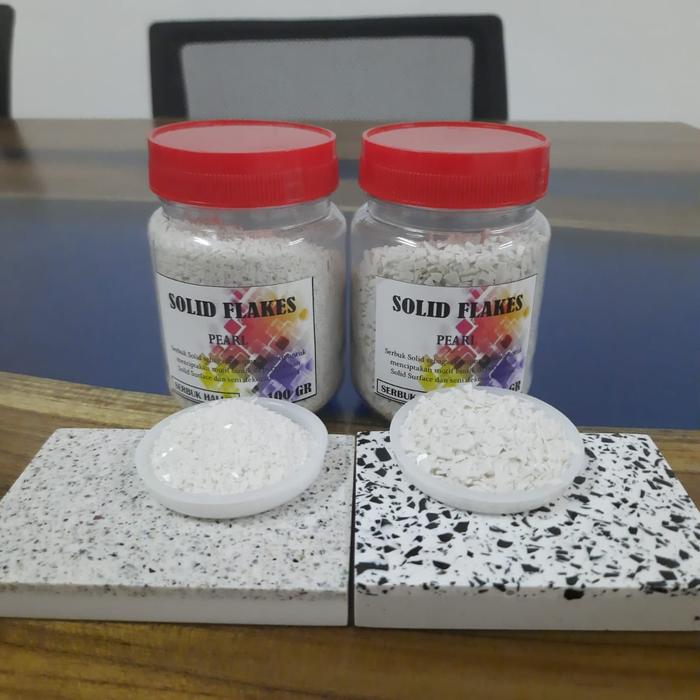Gambar Serbuk Solid Flakes untuk motif bintik Solid Surface (KASAR) -2 - pearl, 50 gr dari Alensy Wooden undefined Tokopedia