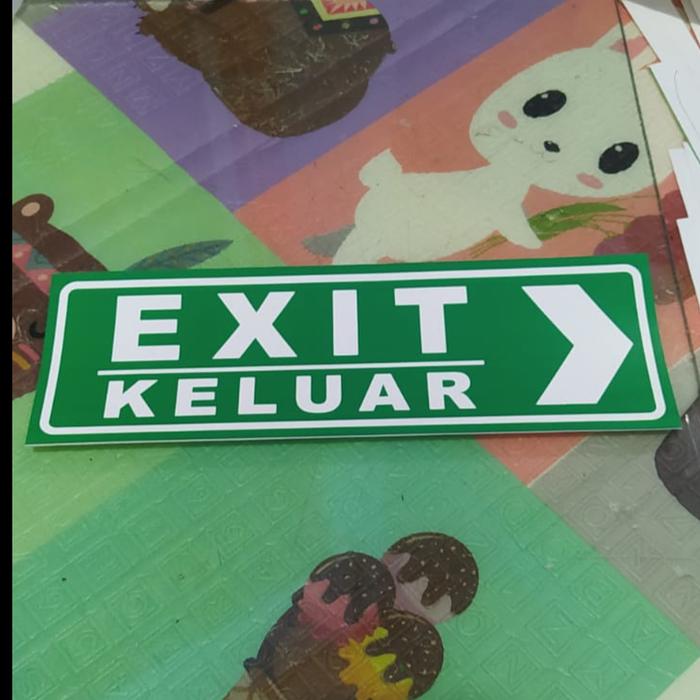 Gambar Sign Rambu EXIT.Stiker dan Akrilik ukuran 10cm x 30cm - Exit kanan, Stiker dari Safety Zone_NEW undefined Tokopedia