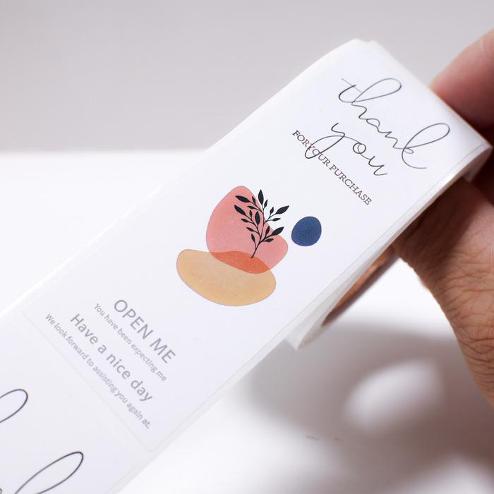 Gambar stiker open me sticker box sticker label sticker tq stiker thank you - putih pjg 3x9cm dari alatdapur_id undefined Tokopedia