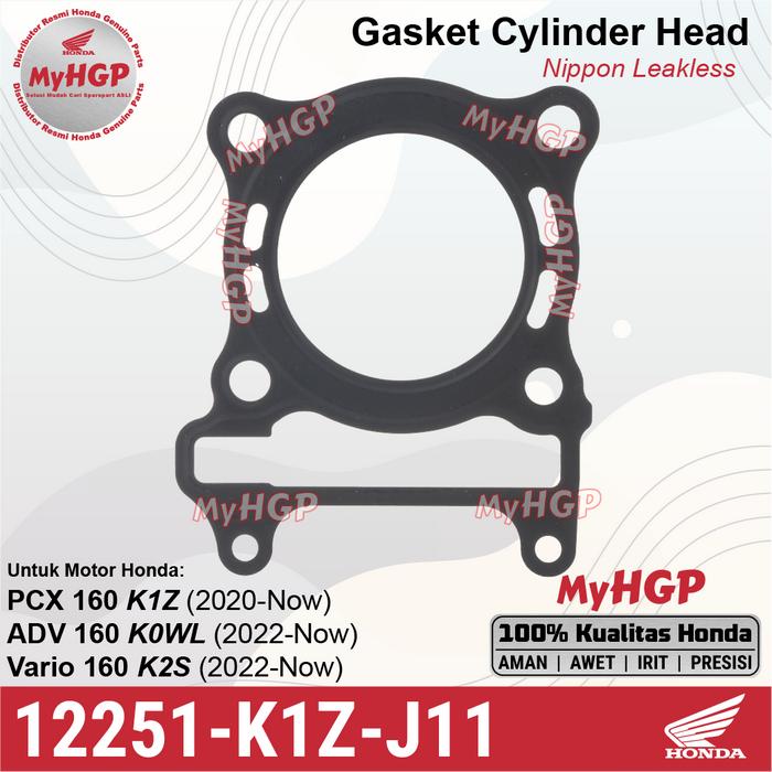 Gambar 12251-K1Z-J11 Gasket Cylinder Head PCX/Vario/ADV 160 12251K1ZJ11 ASLI dari MyHGP Jawa Tengah undefined Tokopedia