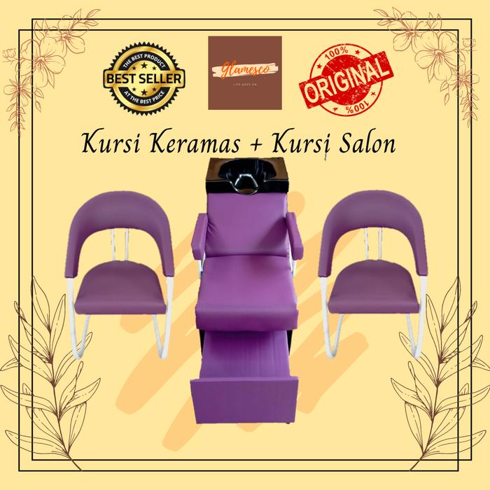 Gambar Kursi Keramas/Kursi Salon/Washbak Keramas Paket Lengkap Ungu - Ungu dari Glamesco. undefined Tokopedia