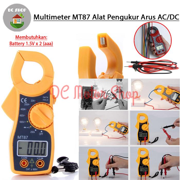 Gambar Multimeter MT87 Digital Clamp Meter Tang Ampere Arus Volt Kabel Tester - Tanpa Battery dari DC Motor Shop undefined Tokopedia
