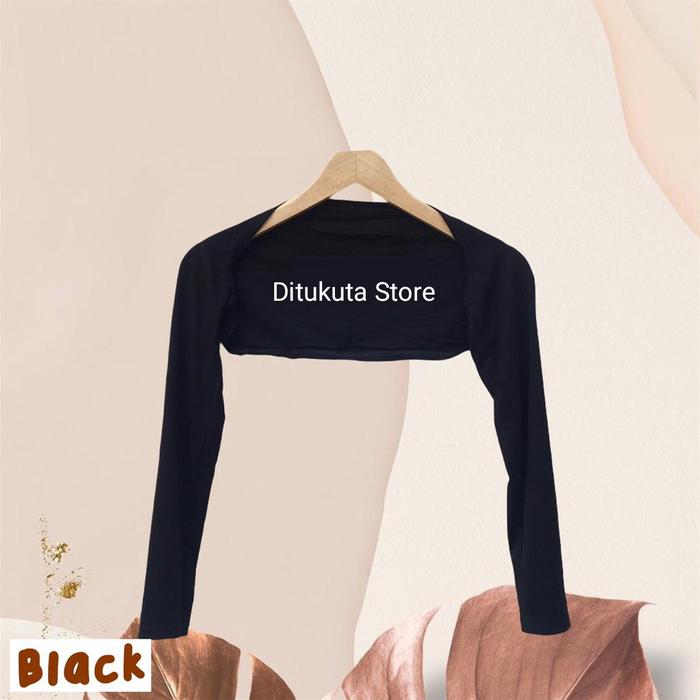 Gambar MANSET LENGAN SAMBUNG MANSET BOLERO RAYON PREMIUM - Hitam dari Ditukuta Store undefined Tokopedia