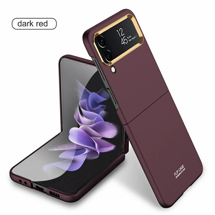Gambar ORI Hardcase GKK Samsung Galaxy Z Flip 4 2022 Matte List Gold Luxury - Maroon Gold dari Aliexpres Jakarta undefined Tokopedia