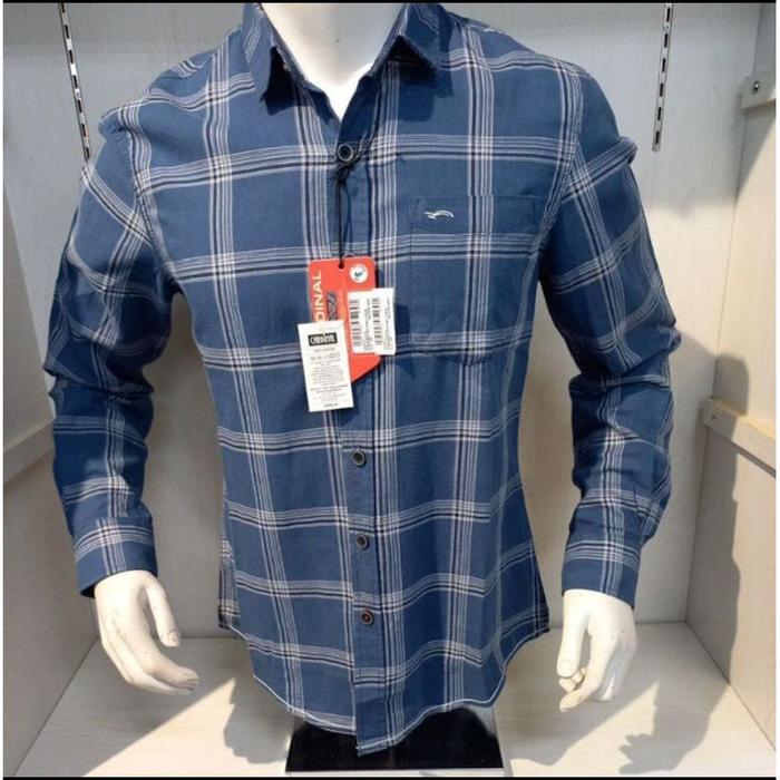 Gambar cardinal kemeja pria kotak kotak biru lengan panjang slim fit - Biru, M dari Star gallery 1 undefined Tokopedia