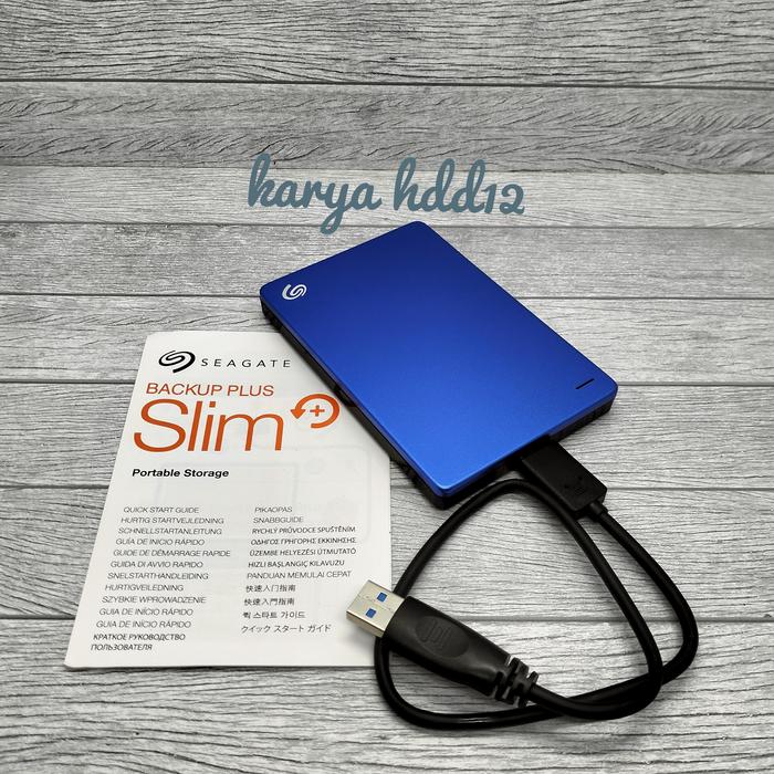 Gambar HARDISK EKSTERNAL BACKUP PLUS SLIM USB 3.0 NEW / HDD 500GB 1TB - Biru, 500GB dari Karya Hdd12 undefined Tokopedia