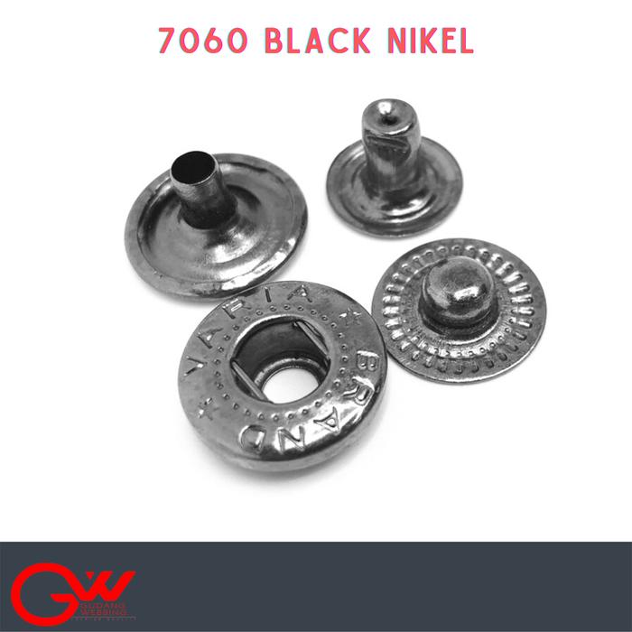 Gambar CETET BESI / KANCING CETET /SNAP BUTTON V 7060 - Black Nickel dari Gudang Webbing undefined Tokopedia