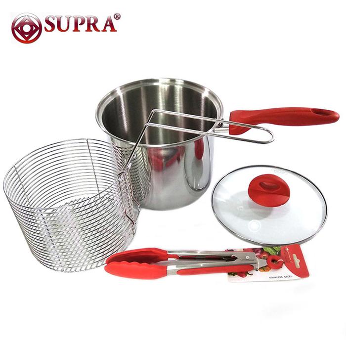 Gambar Supra Stainless Steel Deep Fryer 20 cm Penggorengan - Merah dari Bursa Dapur Mall undefined Tokopedia