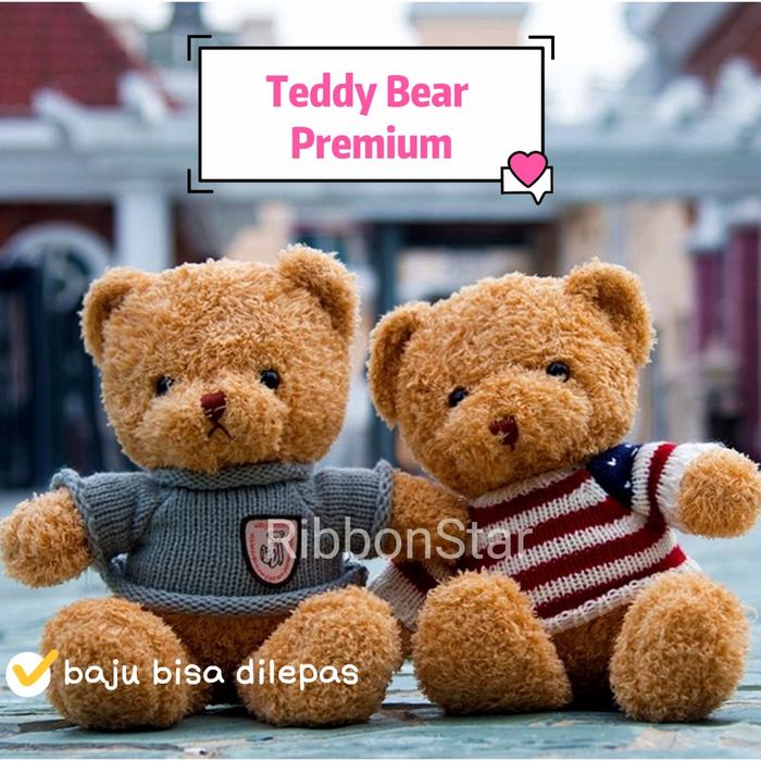 Gambar boneka teddy bear premium - random dari Ribbon Star undefined Tokopedia