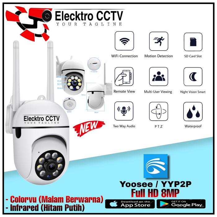 Gambar IP Camera CCTV Outdoor YOOSEE Wireless Onvif Wifi Praktis Online - TANPA MEMORY dari Elecktro CCTV undefined Tokopedia