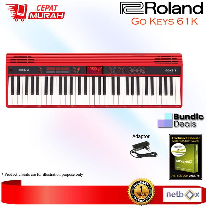 Gambar Roland GO 61K / GO61K / Go Keys 61 / GoKeys / GoKey Loop Mix Keyboard - Paket 1 dari Netbox undefined Tokopedia