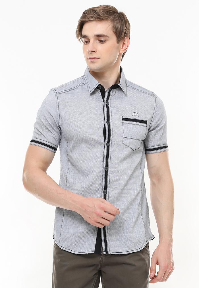 Gambar LGS - Slim Fit - Kemeja Casual - Grey - Motif - JSH.391.S757F.572.C - L dari LGSgeneration undefined Tokopedia