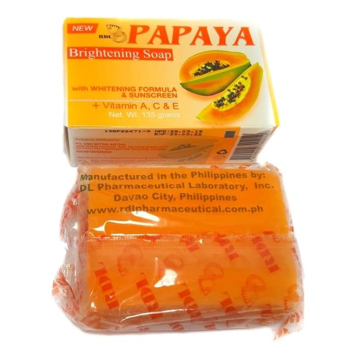 Gambar Sabun PAPAYA brightening soap original RDL Philipine 135 Gram dari wahana serba ada undefined Tokopedia