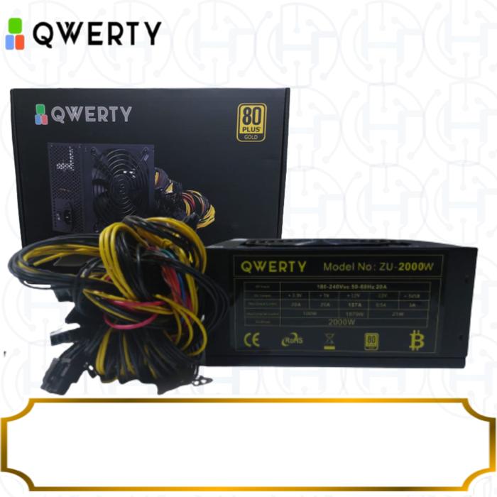 Gambar Power Supply Qwerty 2000 Wat Mining Cryptocurrency ~ Support 12 Vga - Qwerty dari Horascomp.id undefined Tokopedia
