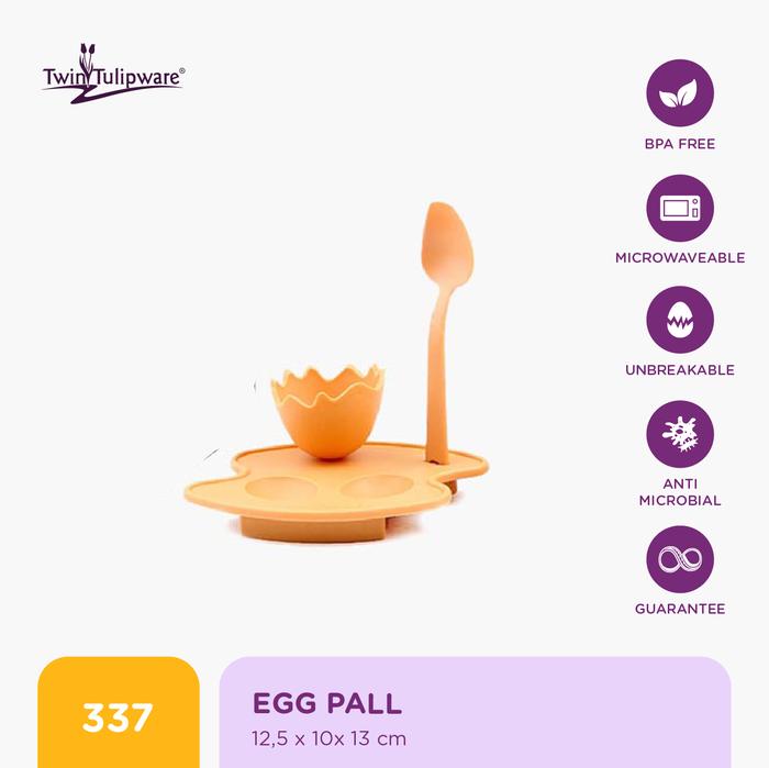 Gambar Box Telur Twin Tulipware Egg Pal - Coral Brown dari Twin Tulipware Indonesia undefined Tokopedia