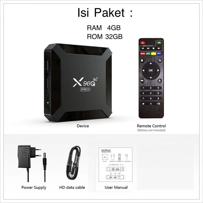 Gambar Android TV BOX X96Q PRO / STB TV BOX Android X96Q PRO - 4GB NO KEYBOARD dari Digital Winner undefined Tokopedia