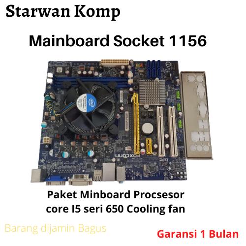 Jual Paket Mainboard H55 Procsesor core i5 650 Cooling fan Kota