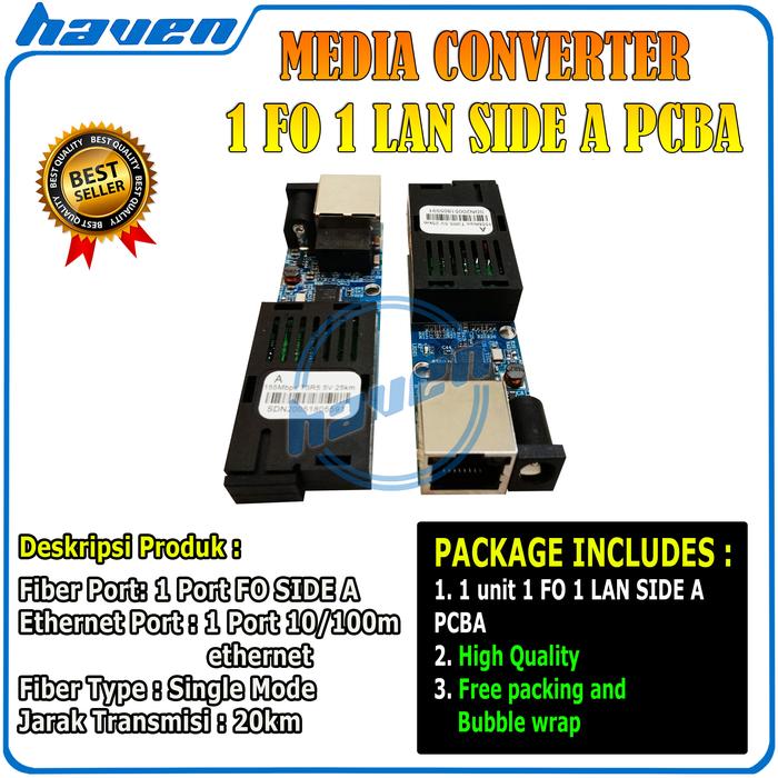 Gambar Media Converter 1 Port FO 1 Port LAN Mini HTB PCBA 10/100 / 1 FO 1 LAN - BIASA, SIDE A dari CCTV HAVEN undefined Tokopedia