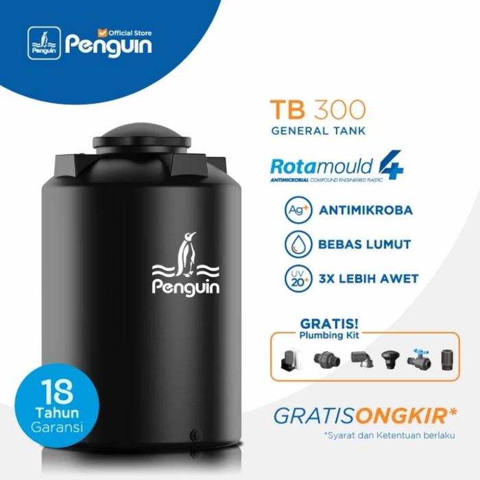 Gambar Penguin Tanki | Toren | Tandon Air TB 300 3000 liter - Hitam dari RUMAH POMPA TANGERANG undefined Tokopedia