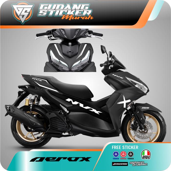 Gambar STRIPING CUTTING YAMAHA NEW AEROX NVX 1.0 STICKER AKSESORIS MOTOR - Putih dari GudangStikerCutting undefined Tokopedia
