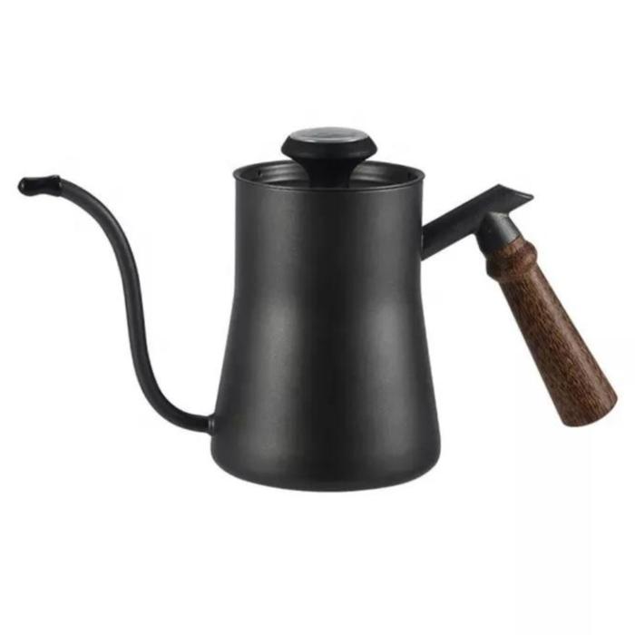 Gambar Kettle Elektrik dengan Termometer – Teko Air Panas Kopi & Teh Manual / Gooseneck - Hitam dari Coffee Beans Roastery undefined Tokopedia