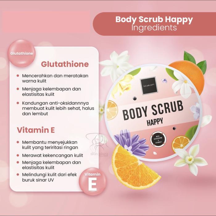 Gambar Scarlett Happy Series Original - Happy Bodyscrub dari Lunacosmetic undefined Tokopedia