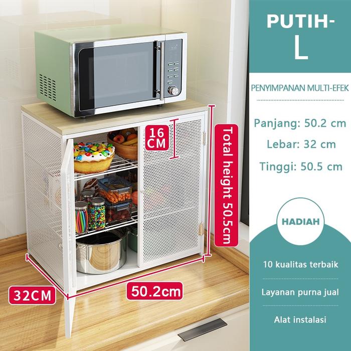 Gambar Rak Piring Rak Dapur dengan pintu Stainless Rak Penyimpanan Serbaguna - Panjang 50cm, Hitam dari Jeckfashion undefined Tokopedia