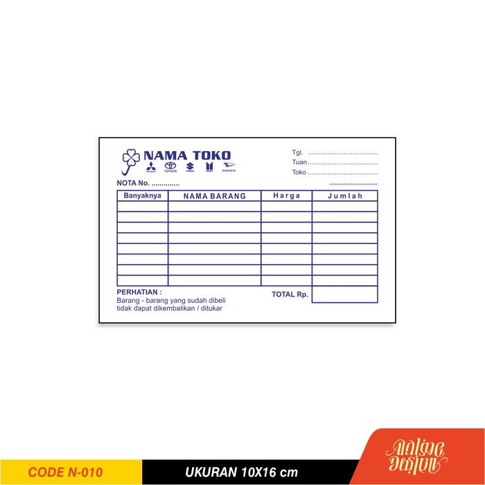 Gambar Cetak Nota Olshop Nota Penjualan Nota 2ply Nota Rangkap 2 custom - 010, BERWARNA dari adline design undefined Tokopedia