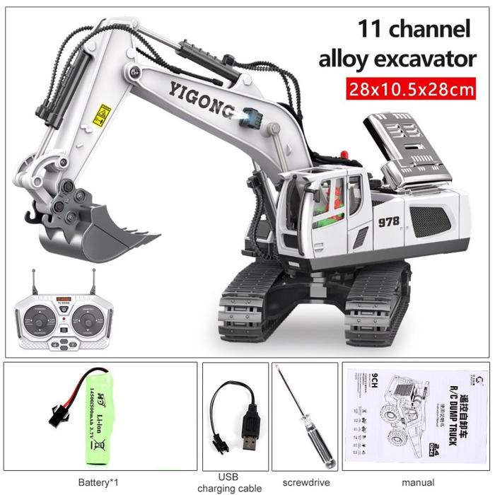 Gambar mainan anak rc excavator YIGONG 258 17 2.4ghz metal alloy truk rc - Putih dari Gorilla Hobby store undefined Tokopedia