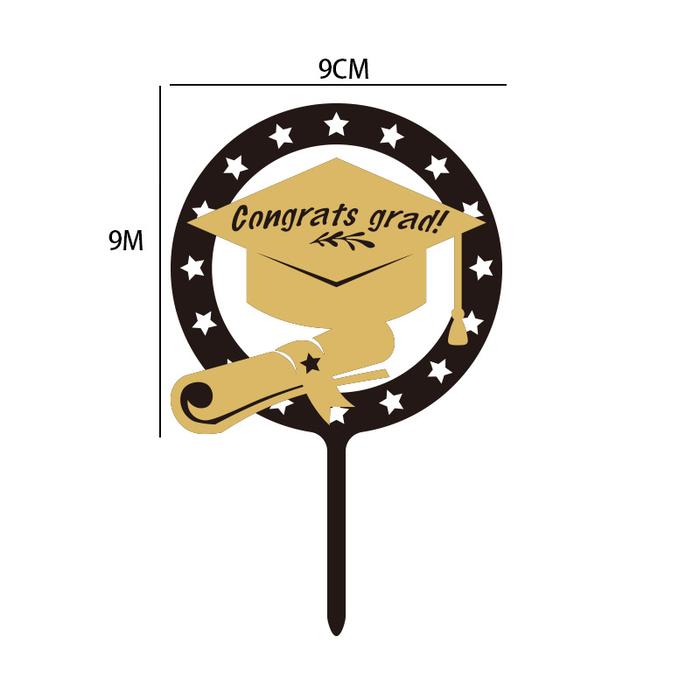 Gambar Cake Topper Happy Graduation Selamat Wisuda Kelulusan - Bulat Bintang dari Heppyshop Heppyshop undefined Tokopedia