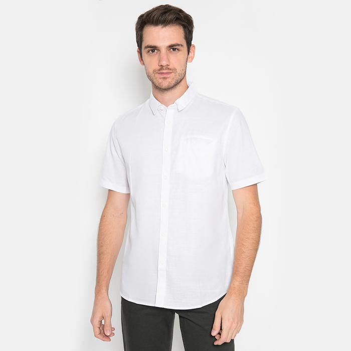 Gambar LGS Kemeja Casual Slim Fit Putih Polos JSH Size L - XL dari LGSgeneration undefined Tokopedia