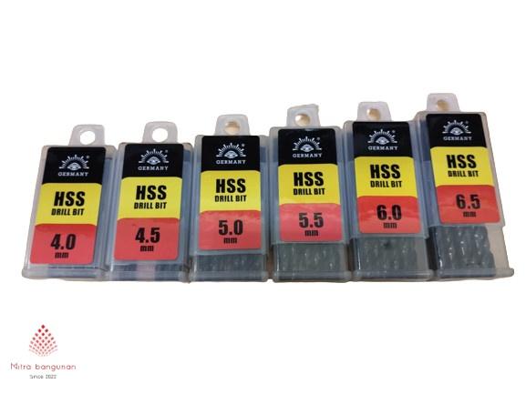 Gambar Mata Bor Besi Kayu Tjap Mata Cap Mata 4mm 4.5mm 5mm 5.5mm 6mm 6.5mm - 4mm dari MITRA BANGUNAN 888 undefined Tokopedia