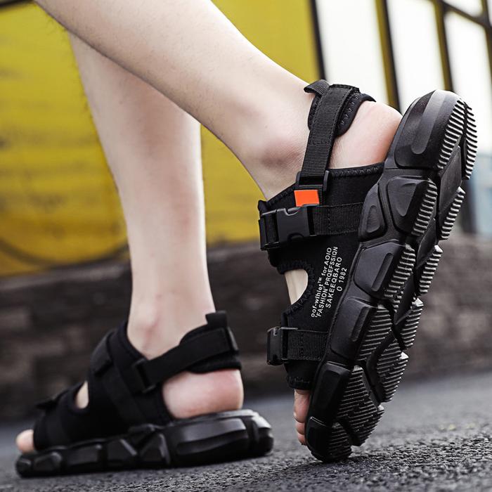 Gambar SH97 Sandal Gunung Pria Import Empuk Tebal Keren Cool Style Fashion - black, 41 dari Ennwen Online Store undefined Tokopedia